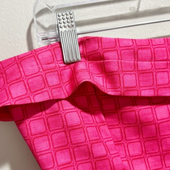 WHITE FOX BOUTIQUE Women’s Bright Pink Jacquard Geometric Strapless Dress Size M - Picture 4 of 10